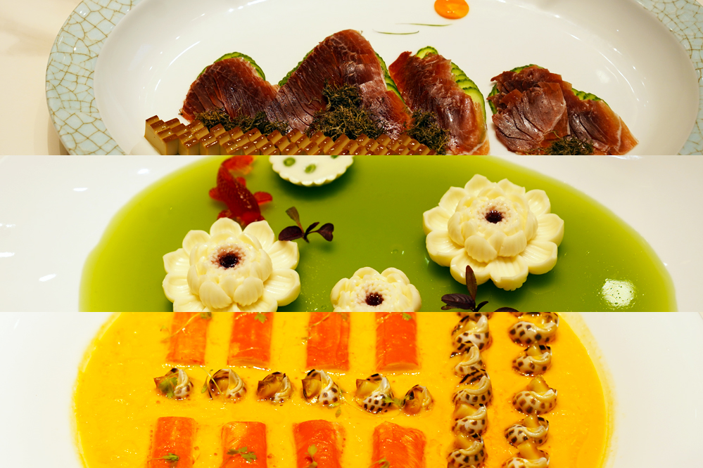 大觀樓長聯(lián)宴。從上至下依次為北走蜿蜒、九夏芙蓉、蟹嶼螺洲。供圖